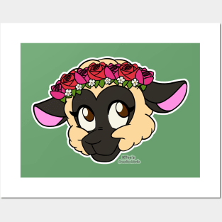 Sweet Sheep - Rose Crown (Oxford) Posters and Art